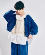 INDIGO 裏毛&ピグメントダイ　ブルゾン